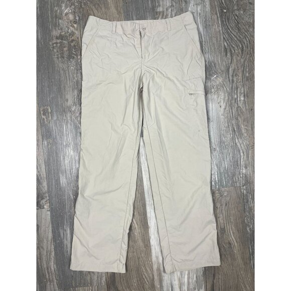 Columbia PFG Aruba Roll Up Pants Womens 12 Regular Tan Convertible Fishing - Picture 2 of 12